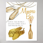 Elegant Bridal Brunch Mimosa Bar Sign Poster (Vorne)