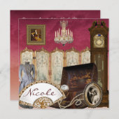 ELEGANT Bridal Dusche Einladung (Vorne/Hinten)