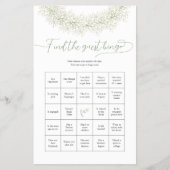 Elegant Bridal Finden Sie den Gast Bingo Game Flye Flyer (Vorne)