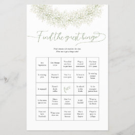 Elegant Bridal Finden Sie den Gast Bingo Game Flye Flyer