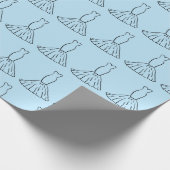 Elegant Bridal Gowns Blue Nahtlose Hochzeitsgesche Geschenkpapier (Ecke)