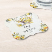Elegant Bridal Lemon Vintag Tee Party Untersetzer (angewinkelt)