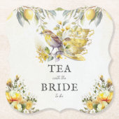 Elegant Bridal Lemon Vintag Tee Party Untersetzer (Vorderseite)