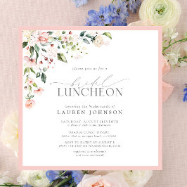 Elegant Bridal Luncheon Floral Pink Einladung