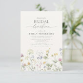 Elegant Bridal Luncheon Wildblume Einladung (Stehend Vorderseite)