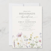 Elegant Bridal Luncheon Wildblume Einladung (Vorderseite)