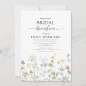 Elegant Bridal Luncheon Wildblume Einladung (Vorderseite)