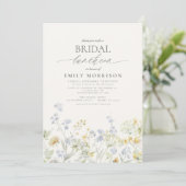 Elegant Bridal Luncheon Wildblume Einladung (Stehend Vorderseite)