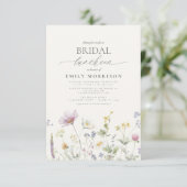 Elegant Bridal Luncheon Wildblume Einladung (Stehend Vorderseite)