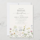 Elegant Bridal Luncheon Wildblume Einladung (Vorderseite)