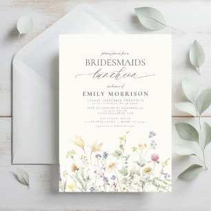 Elegant Bridal Luncheon Wildblume Einladung