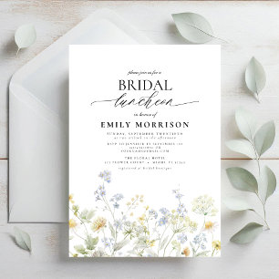 Elegant Bridal Luncheon Wildblume Einladung