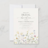 Elegant Bridal Luncheon Wildblume Einladung (Vorderseite)