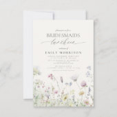 Elegant Bridal Luncheon Wildblume Einladung (Vorderseite)