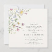 Elegant Bridal Luncheon Wildblume Sage Green Einladung (Vorderseite)