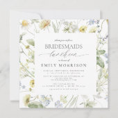 Elegant Bridal Luncheon Wildblume Sage Green Einladung (Vorderseite)