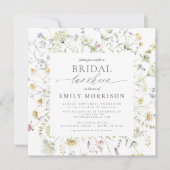 Elegant Bridal Luncheon Wildblume Sage Green Einladung (Vorderseite)