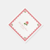 Elegant Bridal Shower Classic Dusty Rose Girly Serviette (Ecke)