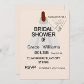 Elegant Bridal Shower Invitation | Printable & Cus (Vorne/Hinten)