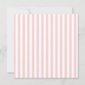 Elegant Bridal Shower Modern Script Pink Stripes Einladung (Rückseite)