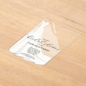 Elegant Bridal Shower Wedding Dress Acryleinladungen (Ablage )