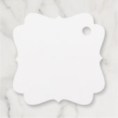 Elegant Bridal Sketch Favor Tag - Romantisch Geschenkanhänger (Rückseite)