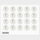 Elegant Bride and Groom Wedding Thank You Sticker (Blatt)