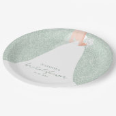 Elegant Bride Brautparty Pappteller (Schrägansicht)