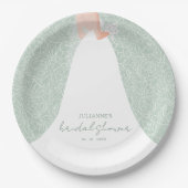 Elegant Bride Brautparty Pappteller (Vorderseite)