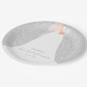 Elegant Bride Brautparty Pappteller (Schrägansicht)