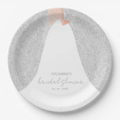 Elegant Bride Brautparty Pappteller (Vorderseite)