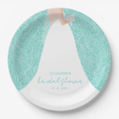 Elegant Bride Brautparty Pappteller (Vorderseite)