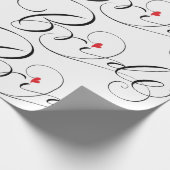 Elegant Bride Calligrafy Extravagant Script Letter Geschenkpapier (Ecke)