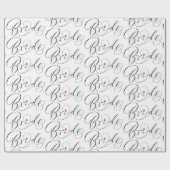 Elegant Bride Calligrafy Extravagant Script Letter Geschenkpapier (Flach)