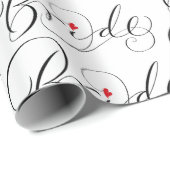 Elegant Bride Calligrafy Extravagant Script Letter Geschenkpapier (Rolleneckpunkt)