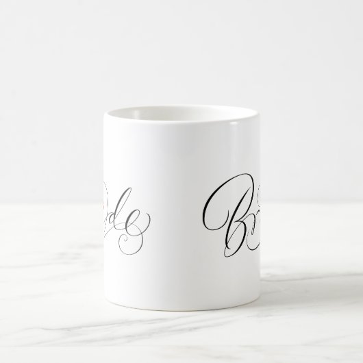 Elegant Bride Calligrafy Extravagant Script Letter Kaffeetasse (Mittel)