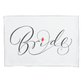 Elegant Bride Calligrafy Extravagant Script Letter Kissenbezug (Vorderseite)
