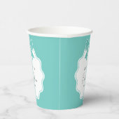 Elegant Bride & Co. Aquamarines Blue Bow-Brautpart Pappbecher (Rechts)