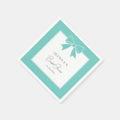 Elegant Bride & Co. Aquamarines Blue Bow-Brautpart Serviette (Ecke)