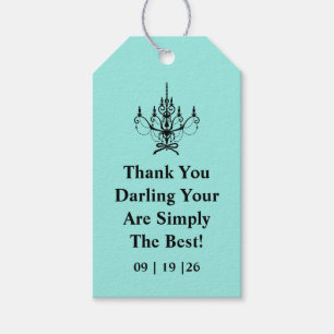 Elegant Bride & Co. Brautparty Teal Geschenkanhänger