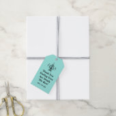 Elegant Bride & Co. Brautparty Teal Geschenkanhänger (Mit Garn)