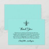 Elegant Bride & Co. Bridal Shower Teal Dankeskarte (Vorne/Hinten)