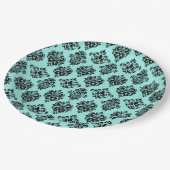 Elegant Bride & Co. Damast Junggesellinnen-Abschie Pappteller (Schrägansicht)