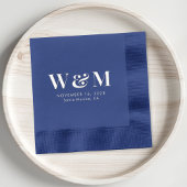 Elegant Bride Groom Monogram Initials Wedding Servietten Mit Folie