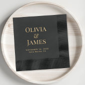 Elegant Bride Groom Monogram Wedding Servietten Mit Folie