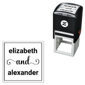 Elegant Bride Groom Names Wedding Typografy #1F Permastempel (Beispiel)
