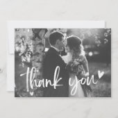 Elegant Bride Groom Wedding Vielen Dank Dankeskarte (Vorderseite)