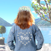 Elegant Bride Heart & Daisy Blume Denim Jacket Jeansjacke