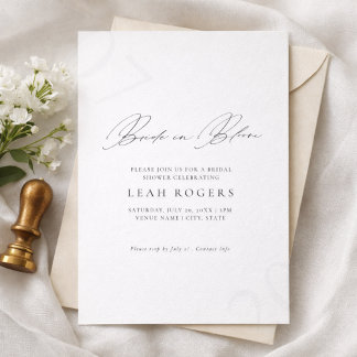 Elegant Bride in Bloom Bridal Shower Invitation Einladung