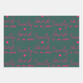 Elegant Bride Names Wedding Geschenkpapier Set (Vorderseite 2)